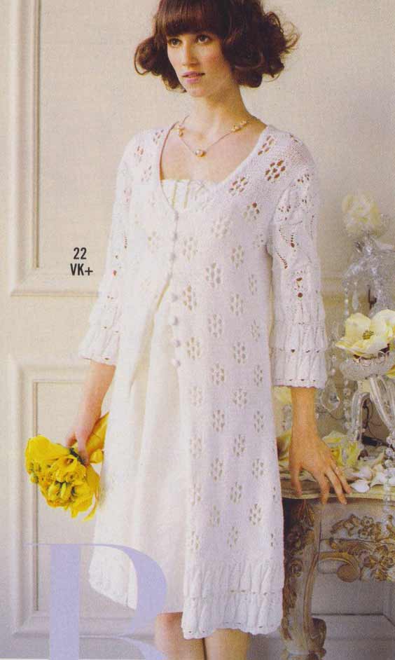 Модель. красное пальто спицы