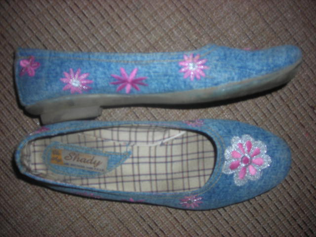 Джинсовые балетки . Обмен Женская/мужская  обувь