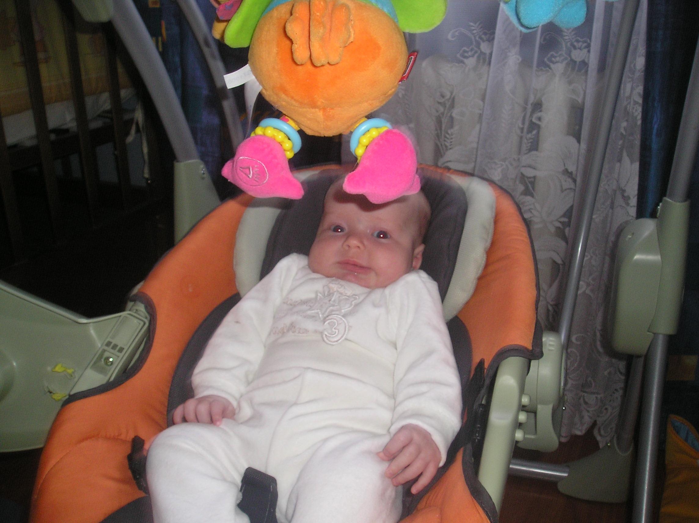 В любимых качелях. Сонечка