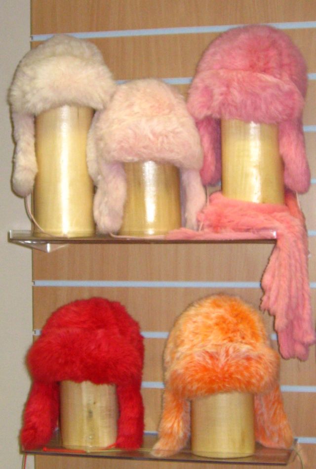 ушанка на подкладе. Детские шапки вязанный мех