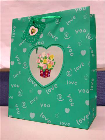 Подарочный пакет с окошком W-A484. Пакеты