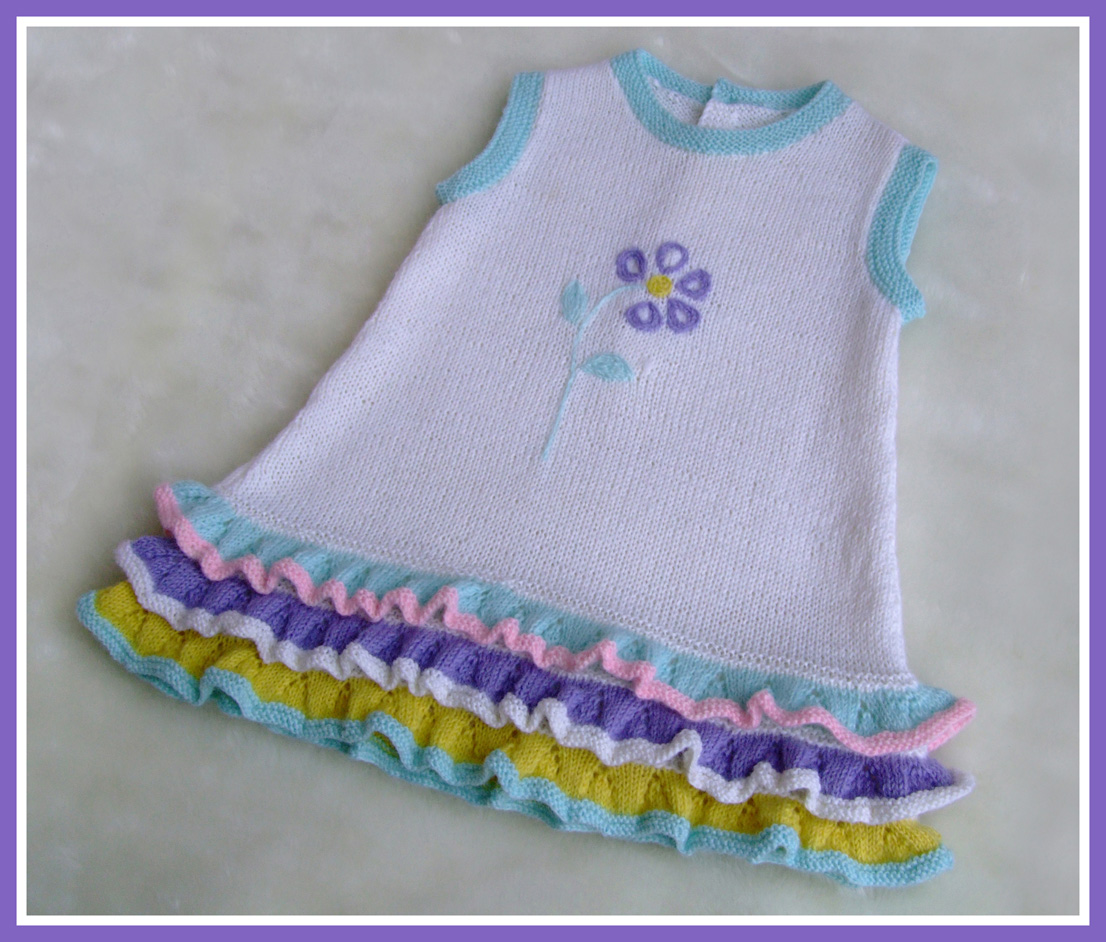 Сарафанчик для 3-4 мес. дочечки. Мои работы - вязание