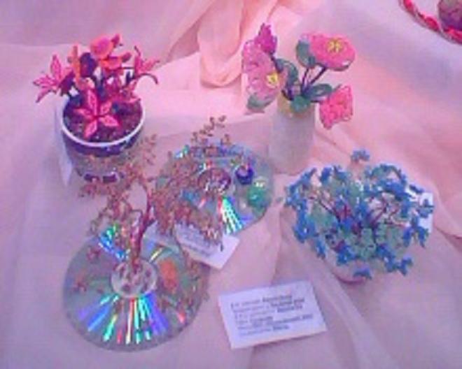 цветы из бисера. 