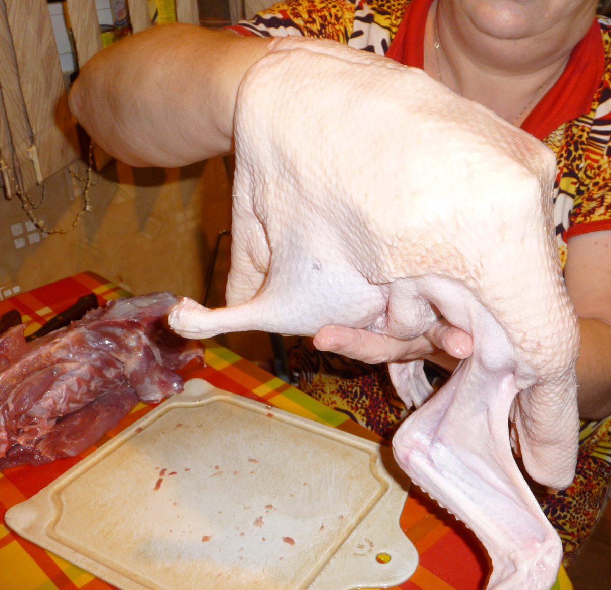 Утка с блинами