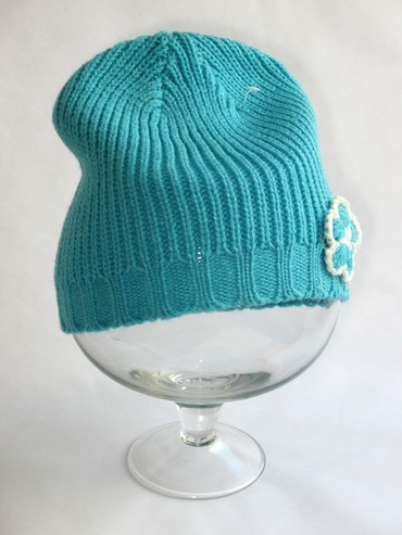 Шапочка бирюза. Фото одёжек