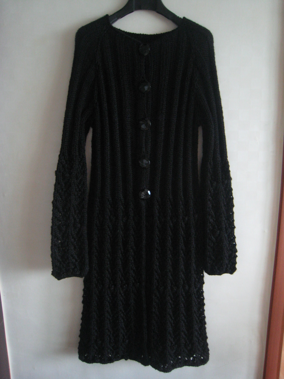 Пальто чёрное. Пальто, кордиганы.