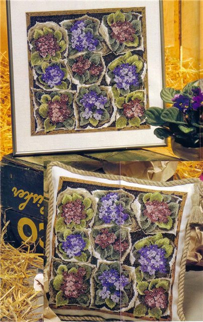 Фиалочки. Собираюсь вышить