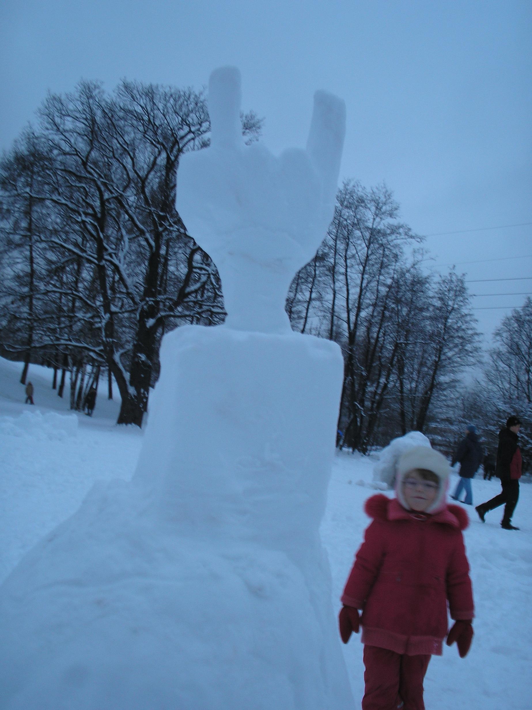 Снеговики в Ботаническом саду