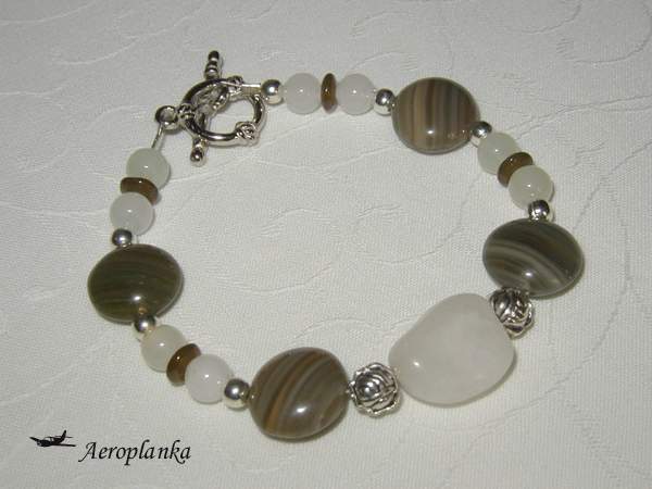 Браслет с кварцем и ониксом. Превью