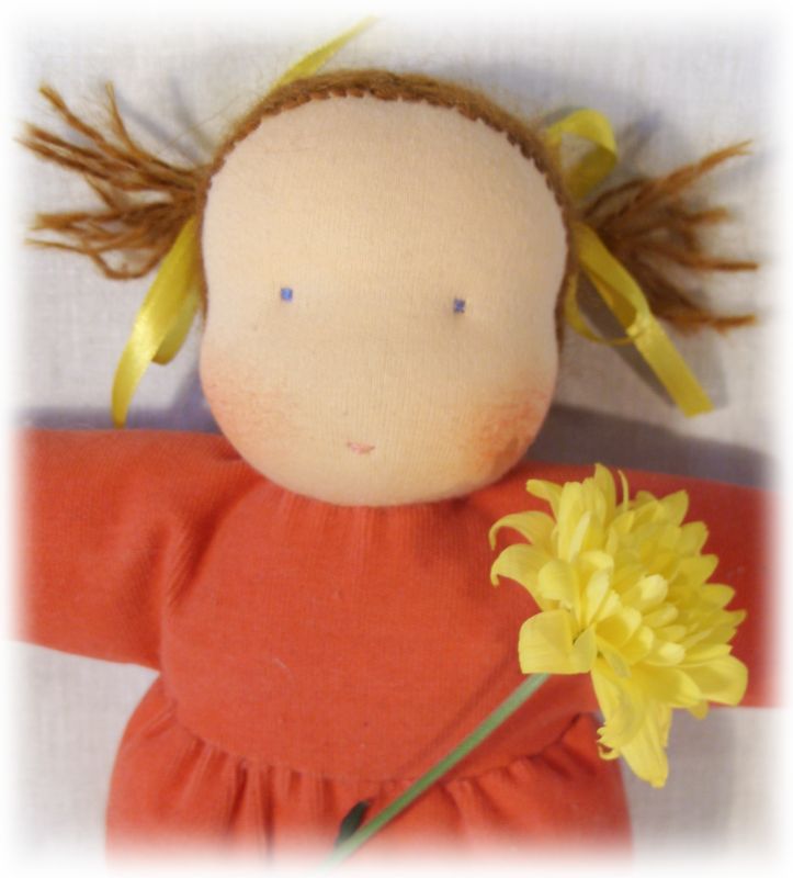 Куколка с озорными хвостиками. Вальдорфские куклы
