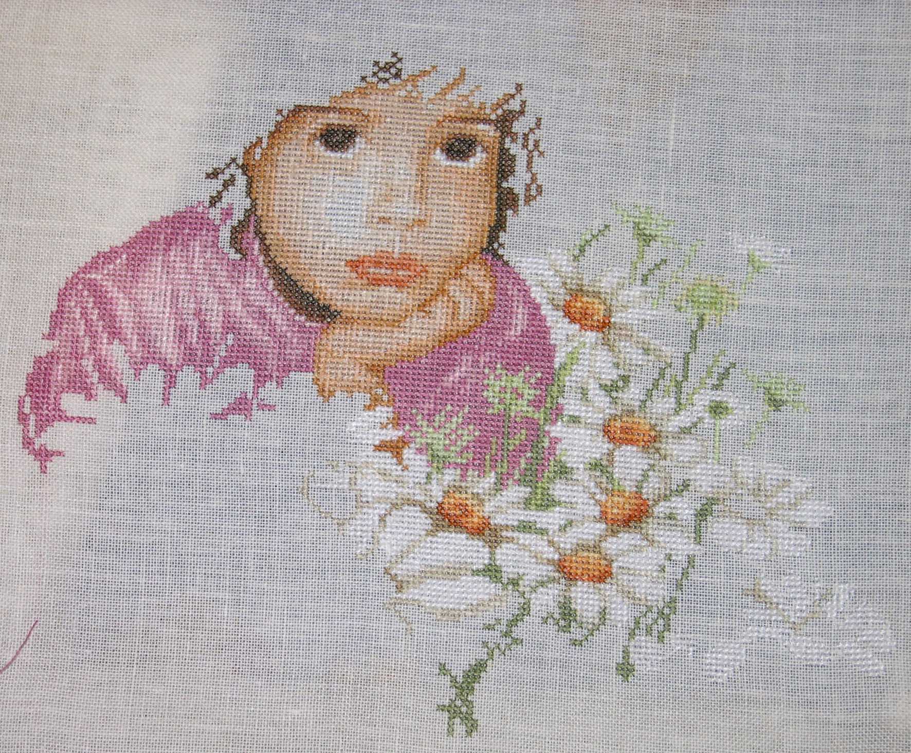 4 неделя. Девочка в ромашках (закончена)