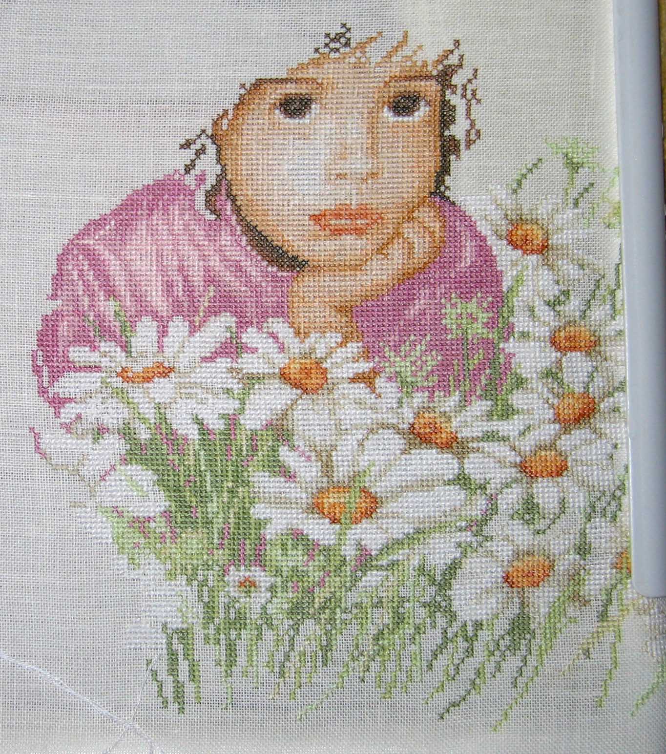 10 недель. Девочка в ромашках (закончена)