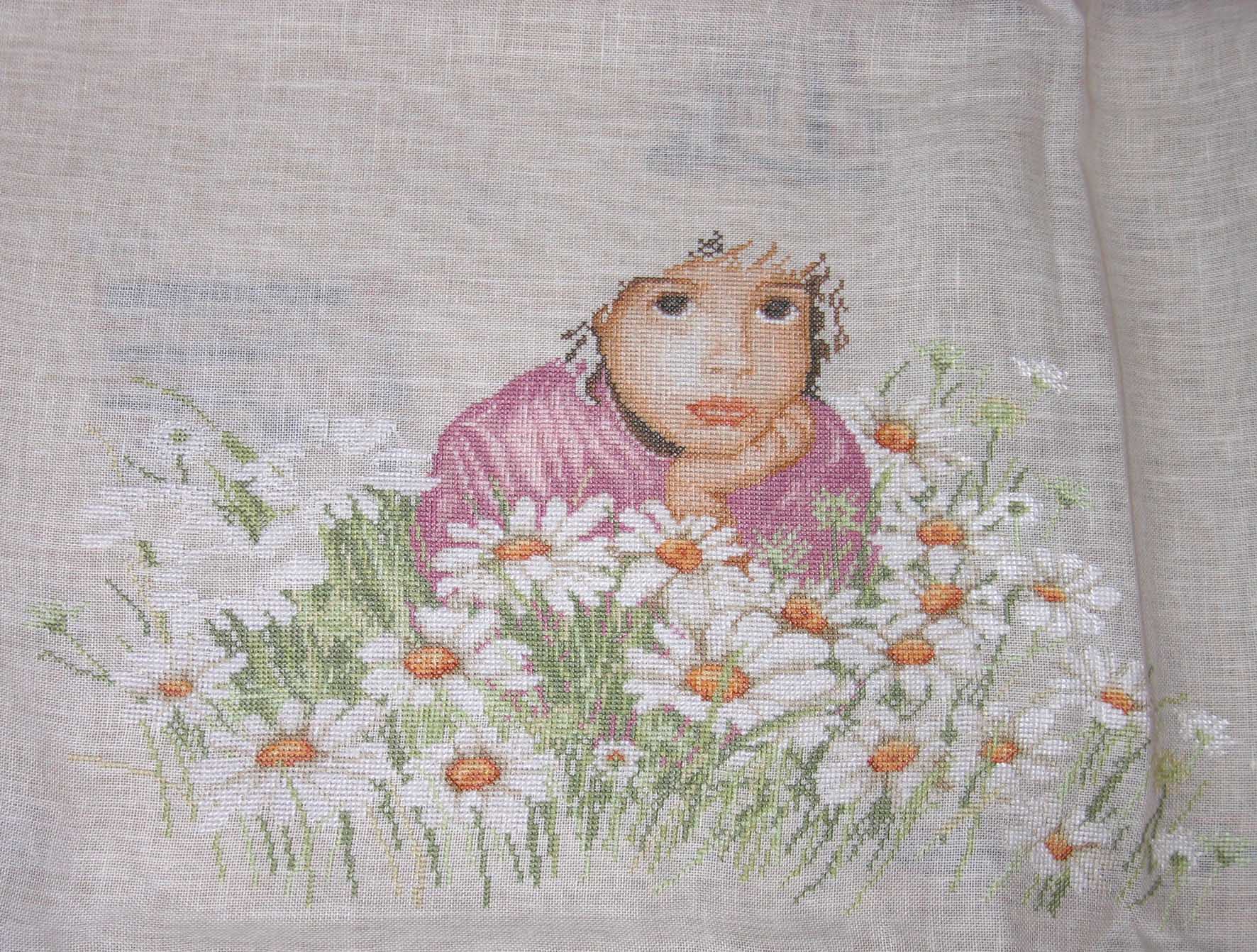 14 недель. Девочка в ромашках (закончена)