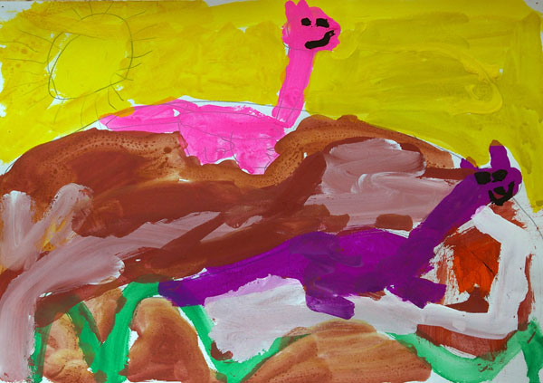 Янка рисует