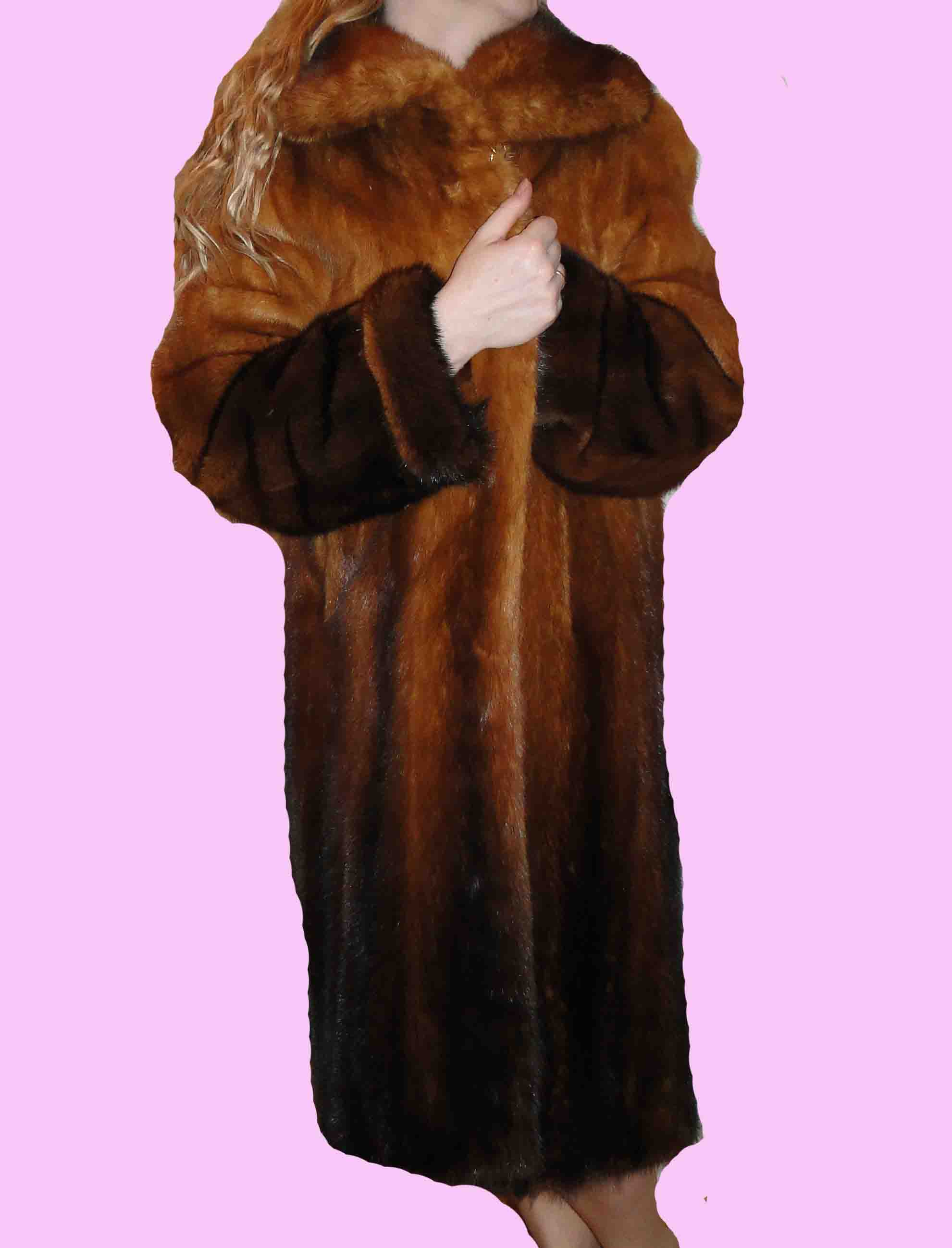 РЕДКАЯ норковая шуба (деграде) р 42-46