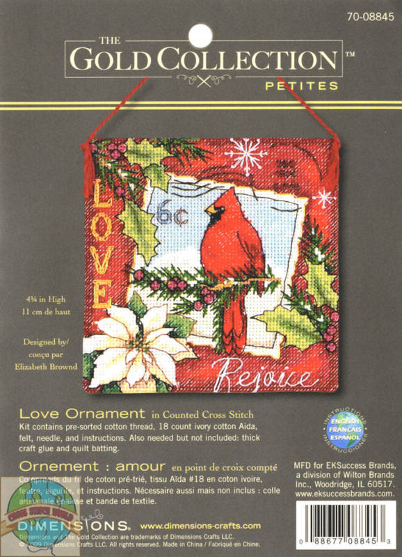 08845 Love Ornament  . Dimensions Gold Petites 1