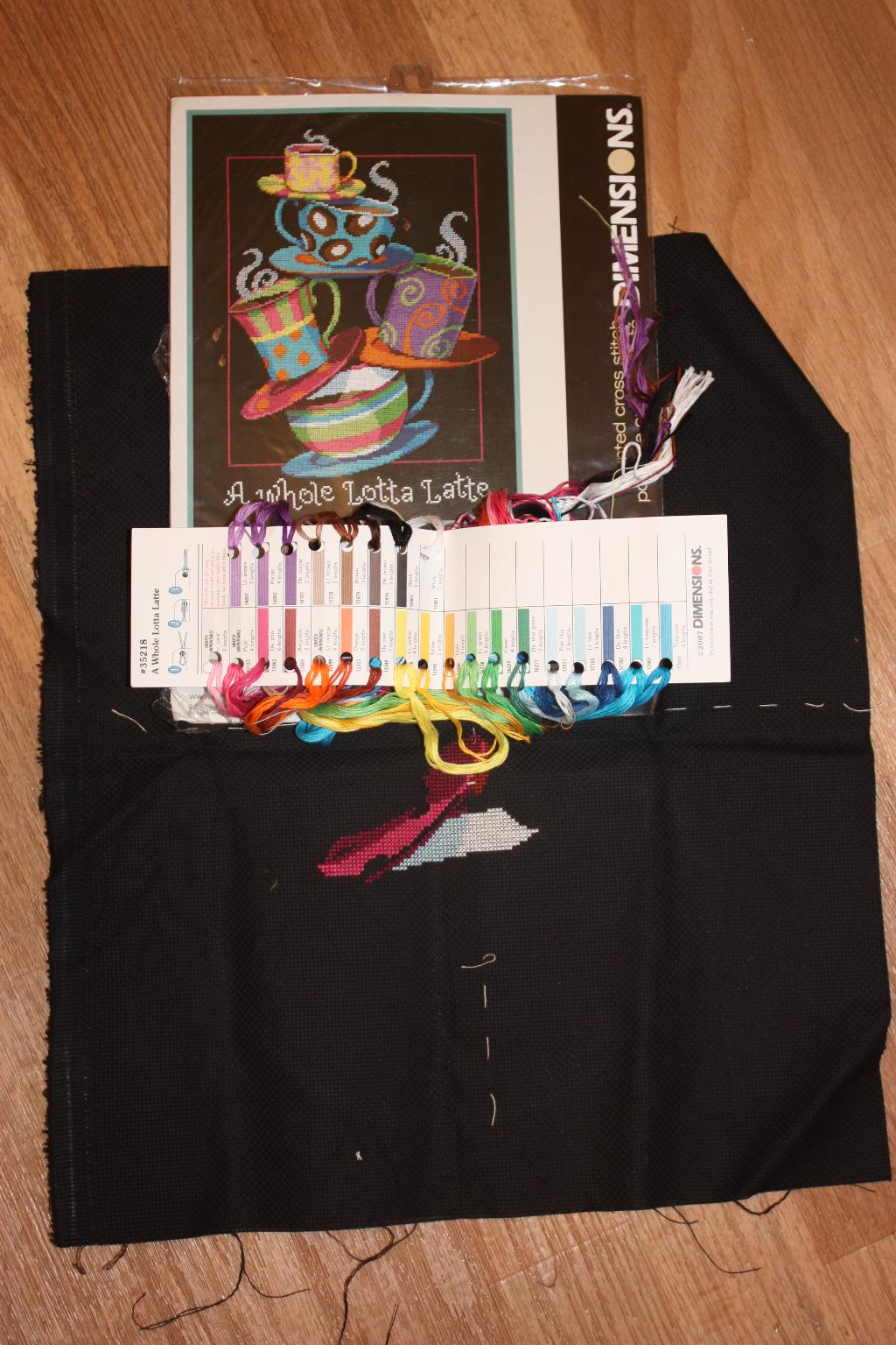 Дименшнс 'Полные чашки кофе латте'. ОТДАМ остатки и схемы или ОБМЕНЯЮ