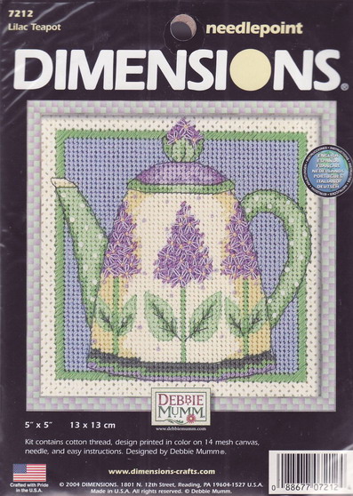 07212 Lilac Teapot. Dimensions 1