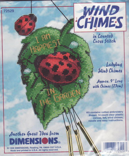 72529 Ladybug wind chimes . Dimensions 1