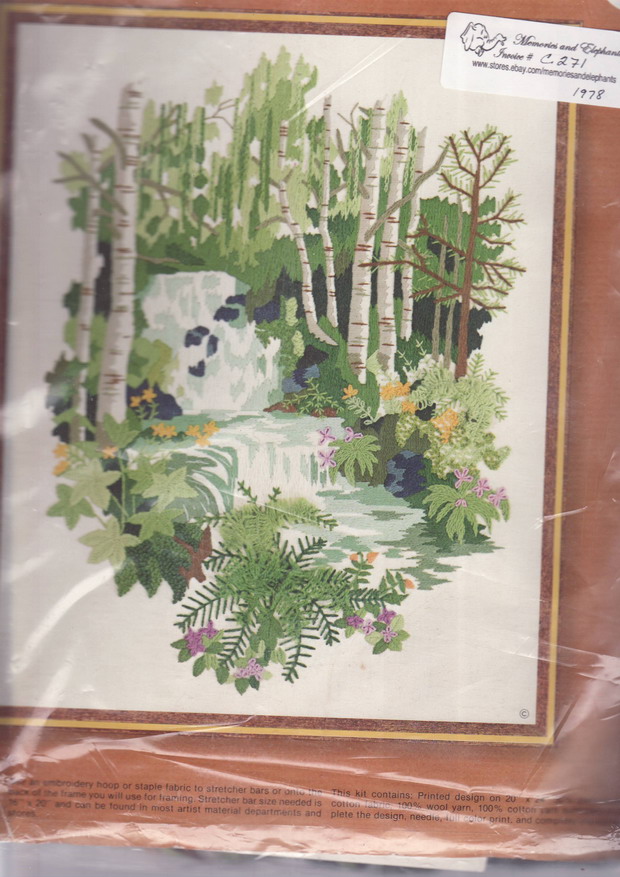 Rain Forest. Sunset Stitchery