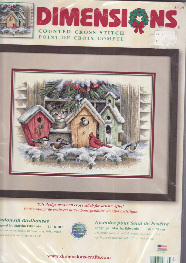 08709 Windowsill Birdhouses. Dimensions 1