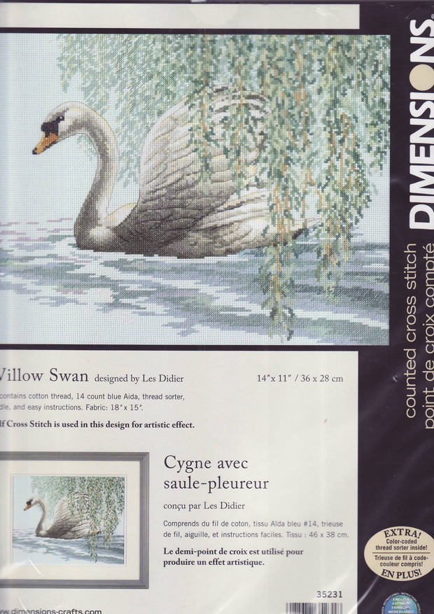 35231 Willow swan. Dimensions 1