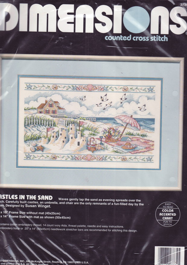 03734 Castles in the sand. Dimensions 1