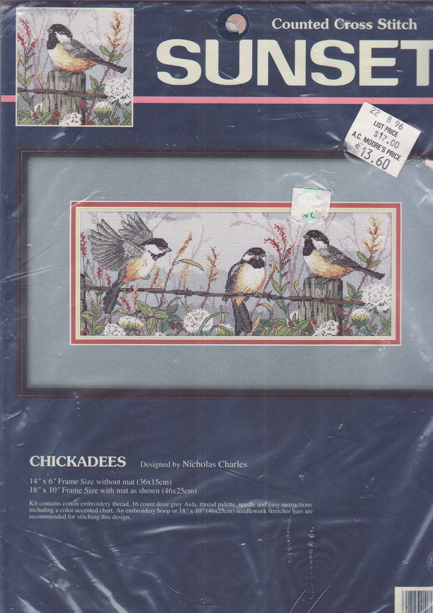 13615 Chickadees. Sunset 1