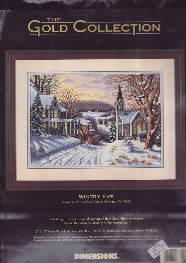 03854 Wintry Eve. Dimensions Gold 