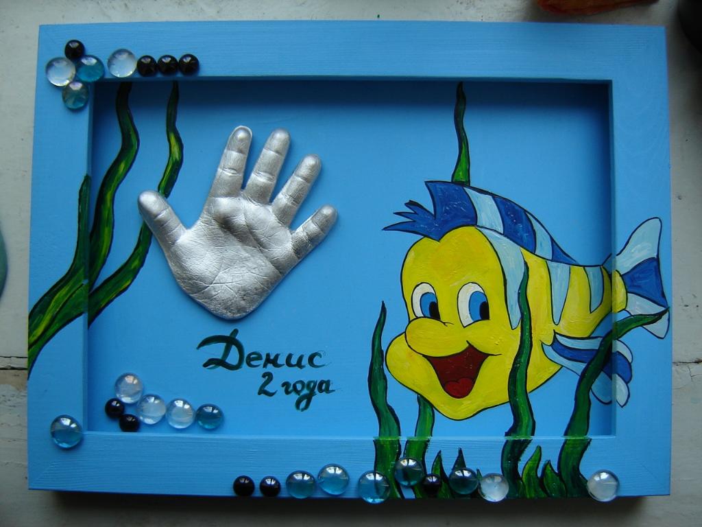 художественная рамка. Слепочки детские