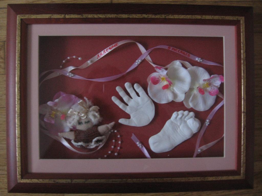 флористика, бусины, багет. Слепочки детские