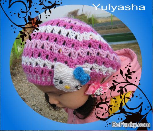 Hello Kitty!. Детские шапочки, шарфики