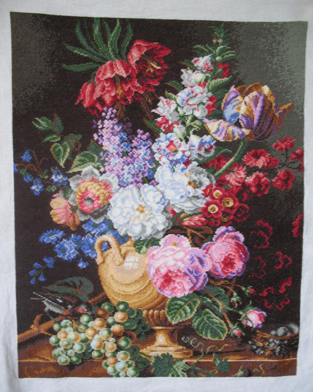 натюрморт из журнала Cuadros.  Вышивка