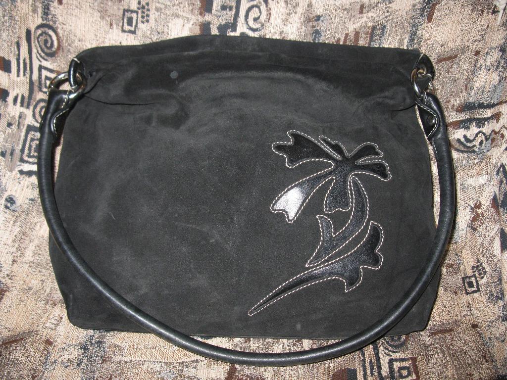 сумка Palio замша, цветок кожа.СУПЕР!. сумки