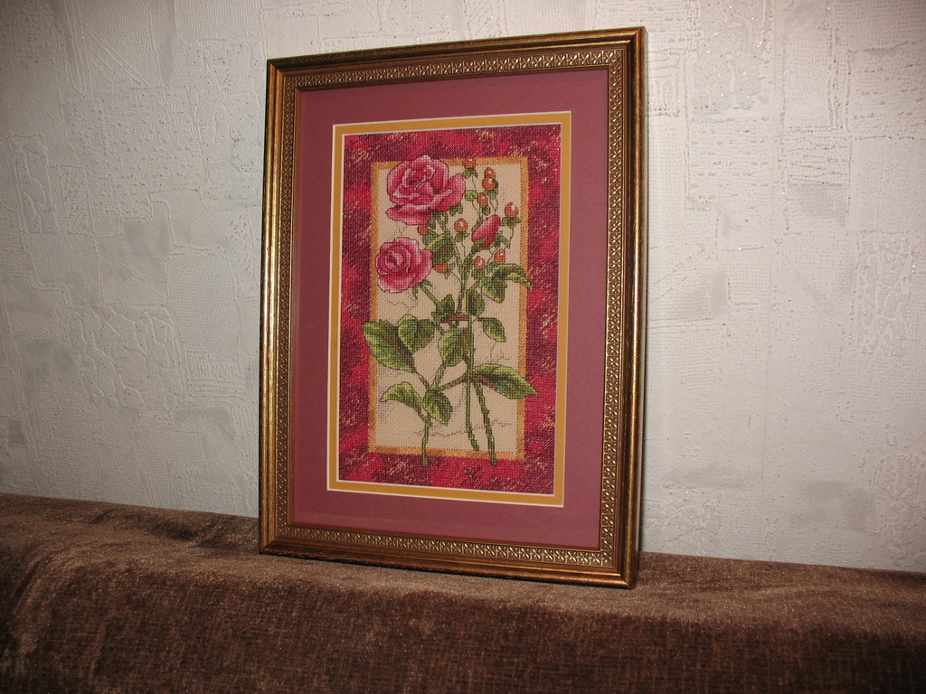 Розы. Вышивка моей мамы
