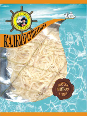 Кальмар сушеный. Рыбные снеки