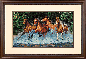 35214 Galloping Horses. Dimensions Gold 1