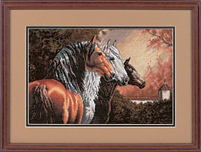 35091 Equine Trio. Dimensions Gold 1