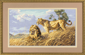 03866 African Lions. Dimensions Gold 1