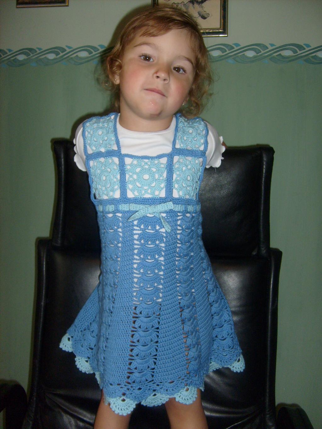 платье. вязание для дочки