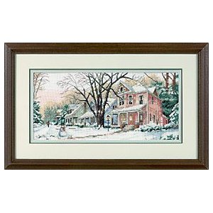 13713 Winter on main street. Sunset 1