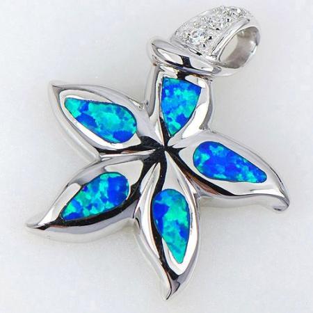 кулон из серебра 925 пробы. синий