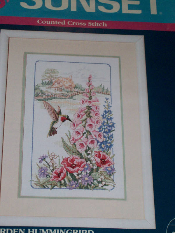 13559 Garden Hummingbird. Sunset 1