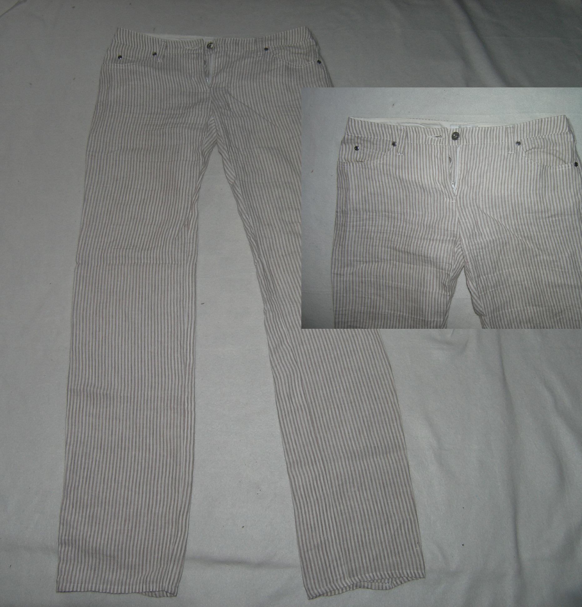 Белые брючки в полосочку. Брюки/Джинсы