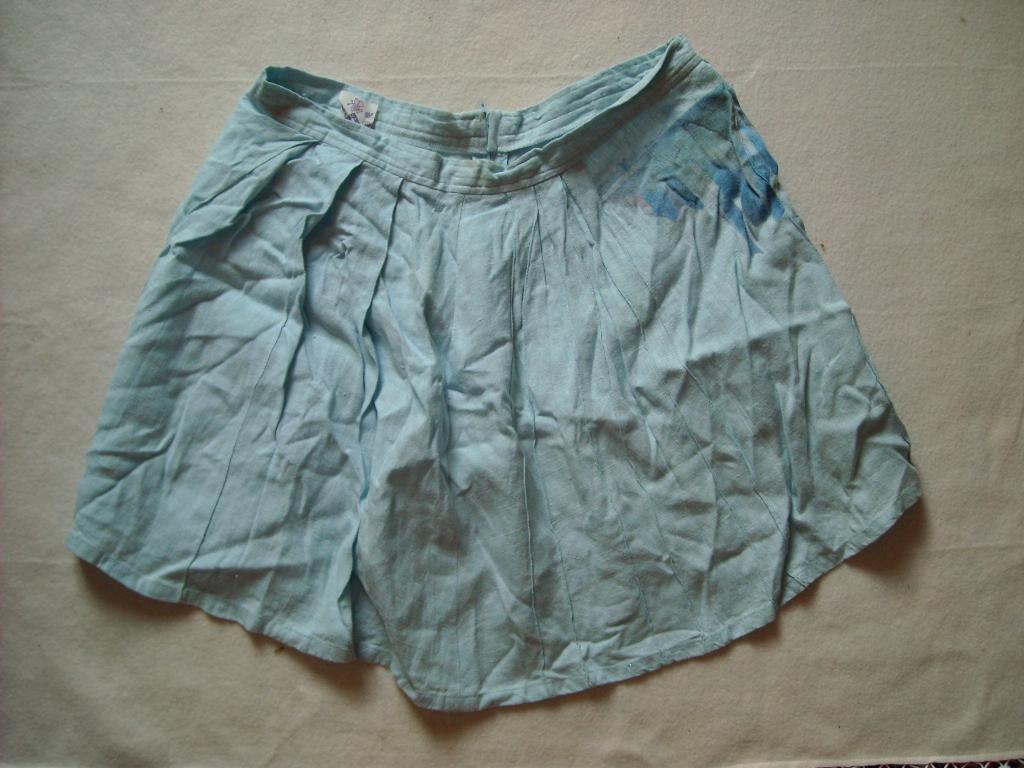 Голубая льняная юбочка. Юбки