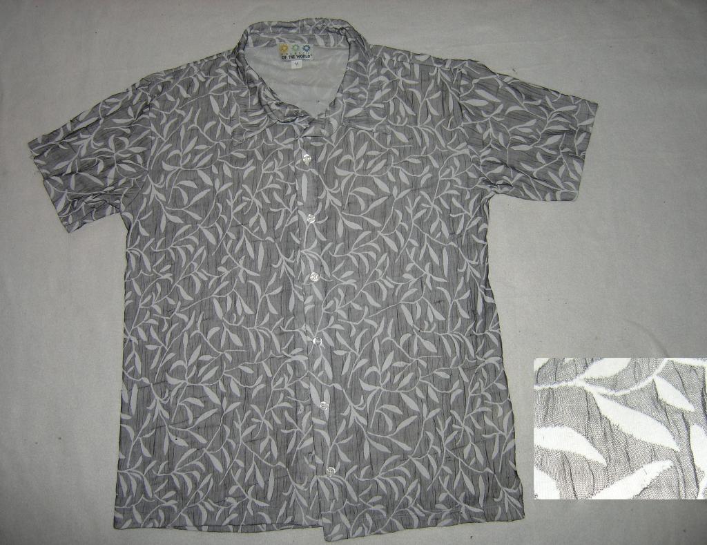 Серая рубашка с кор рукавом. Строгое/В офис/Классика