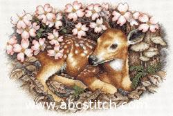 35243 Fawn And Blossoms. Dimensions 1