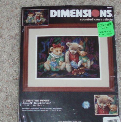 35081 Storytime Bears. Dimensions 1