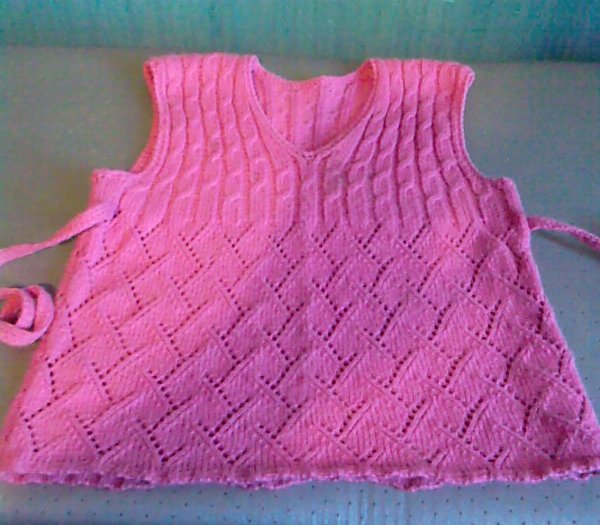 жилет-туника. связано на машинке