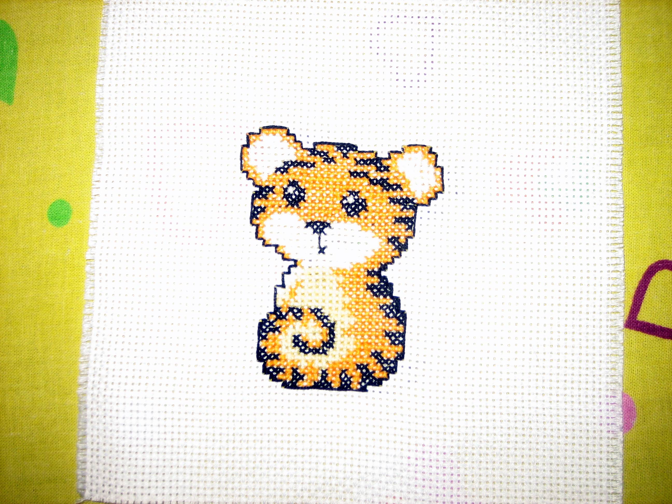 тигренок. моя вышивка